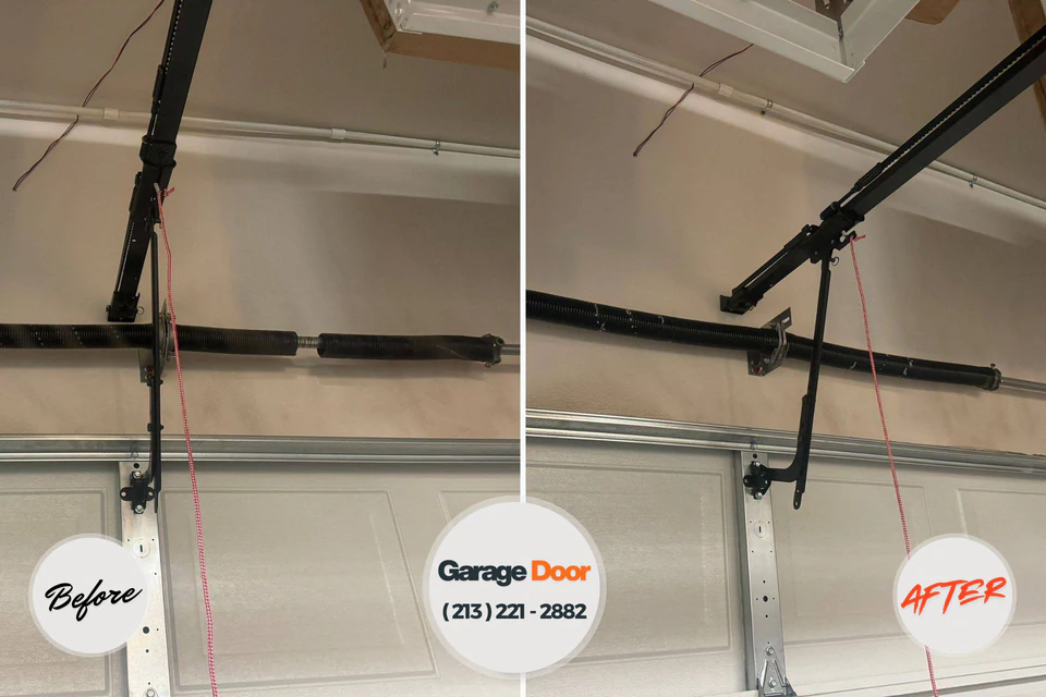 Before and after: garage door opener repair Sneedville, TN
